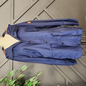 NWT {Calvin Klein} Mens Jacket Water Resistant Hooded Royal Navy Size Large